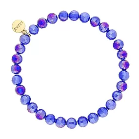 Lizas Clairsville 6mm Round Crystal Bracelet Royal