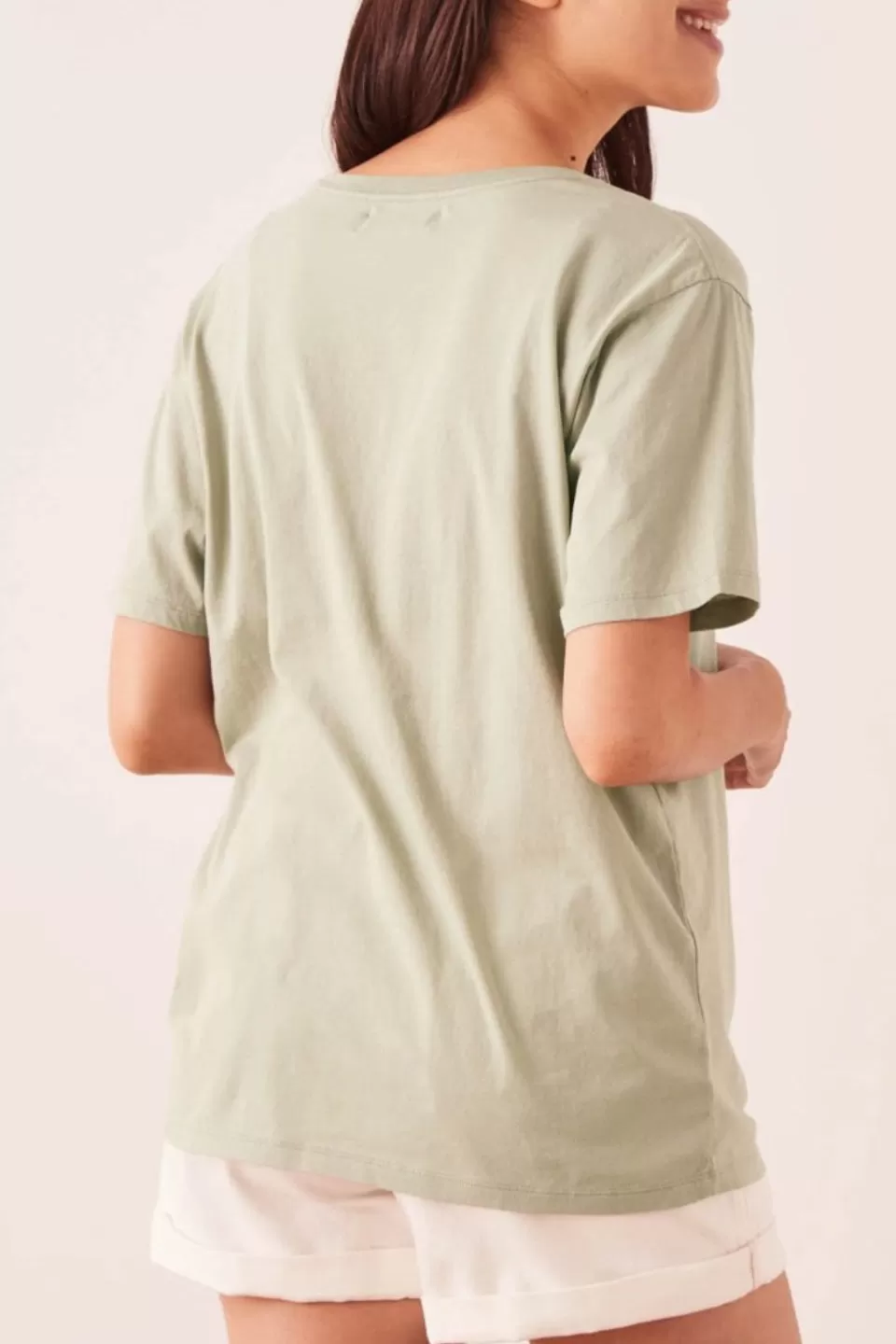 Logo Cotton Crew Soft Green Tee