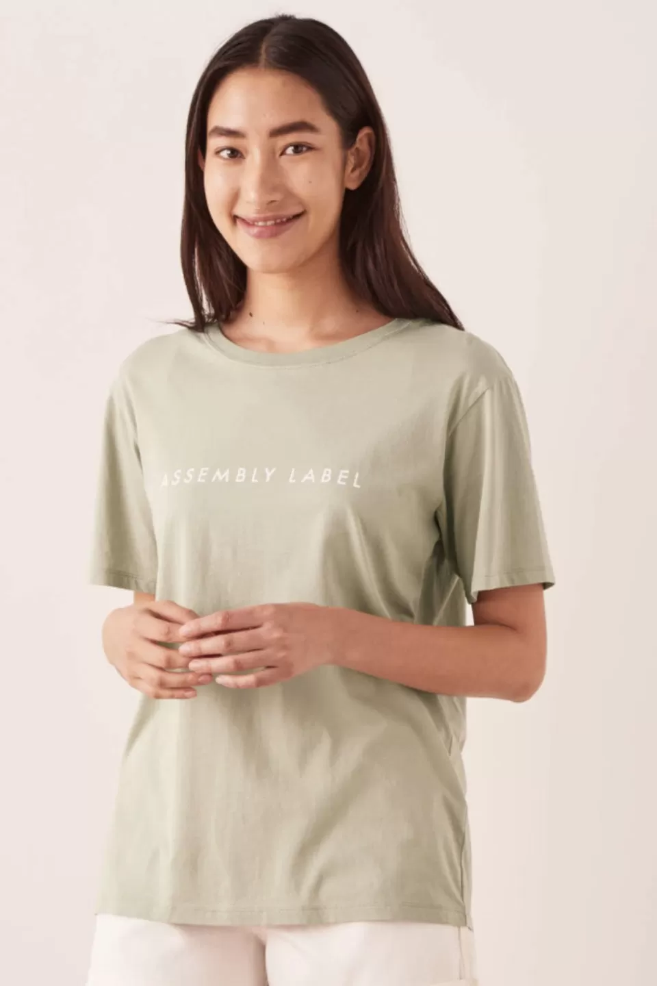 Logo Cotton Crew Soft Green Tee