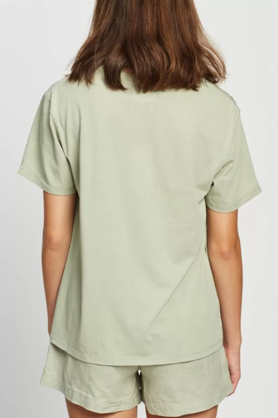 Logo Cotton Crew Soft Green Tee