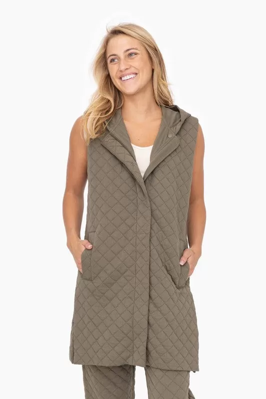 Longline Quilted Vests - 3 colors!