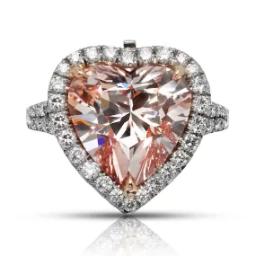 LOVE 6 CARAT HEART SHAPE FANCY INTENSE PINK DIAMOND RING & PENDANT PLATINUM 18K GIA CERTIFIED 5 CT FIP VS2 BY MIKE NEKTA