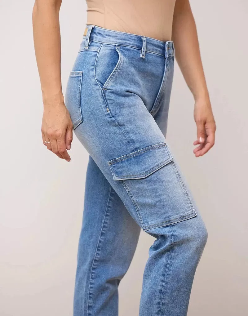 Malia Relaxed Denim in Blue Bell