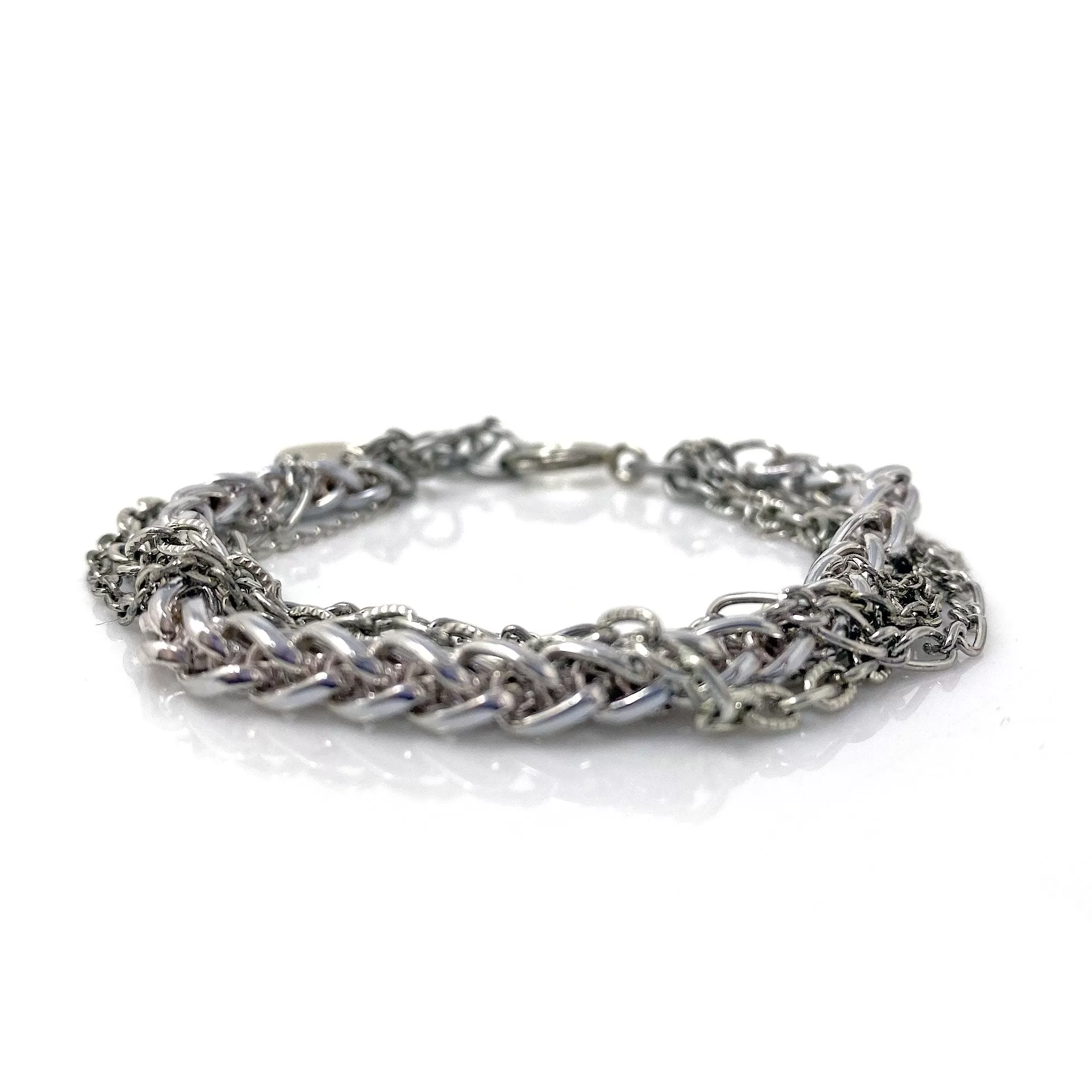 MASON silver multi chain bracelet