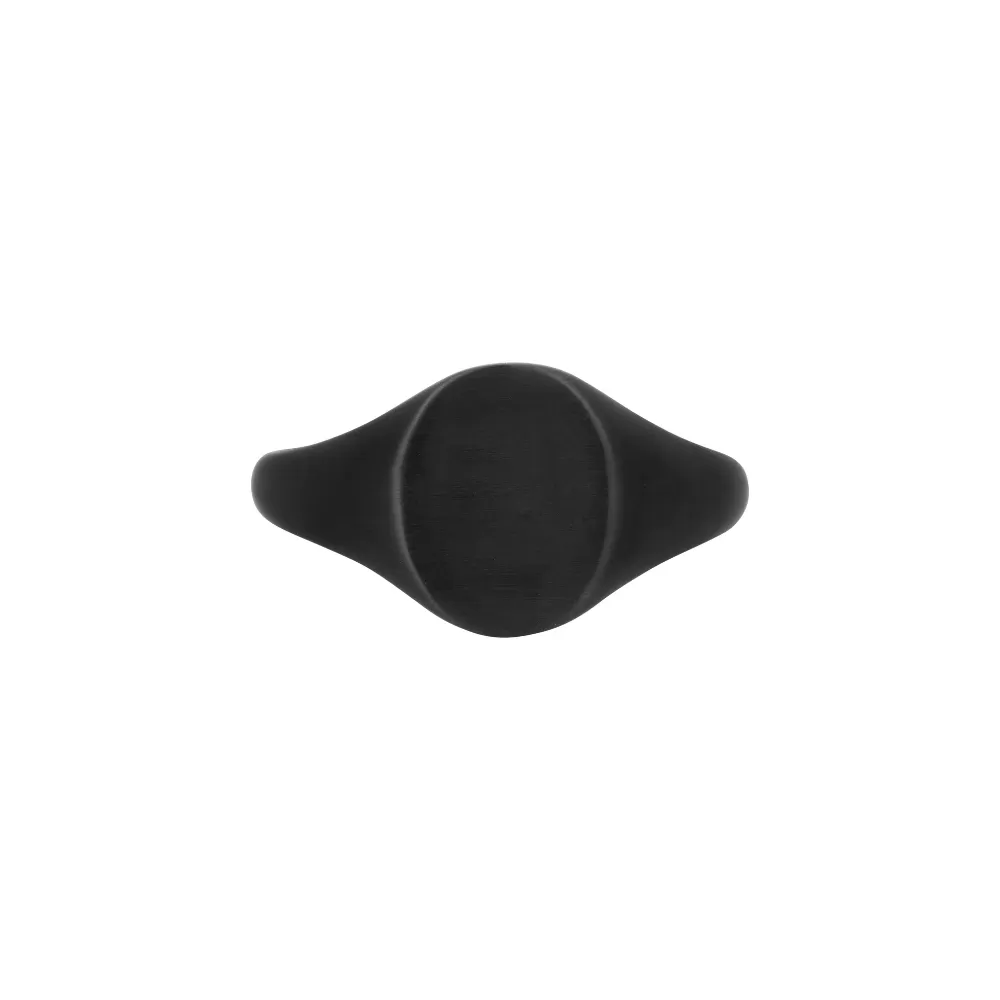 Matte Signet Ring - Black