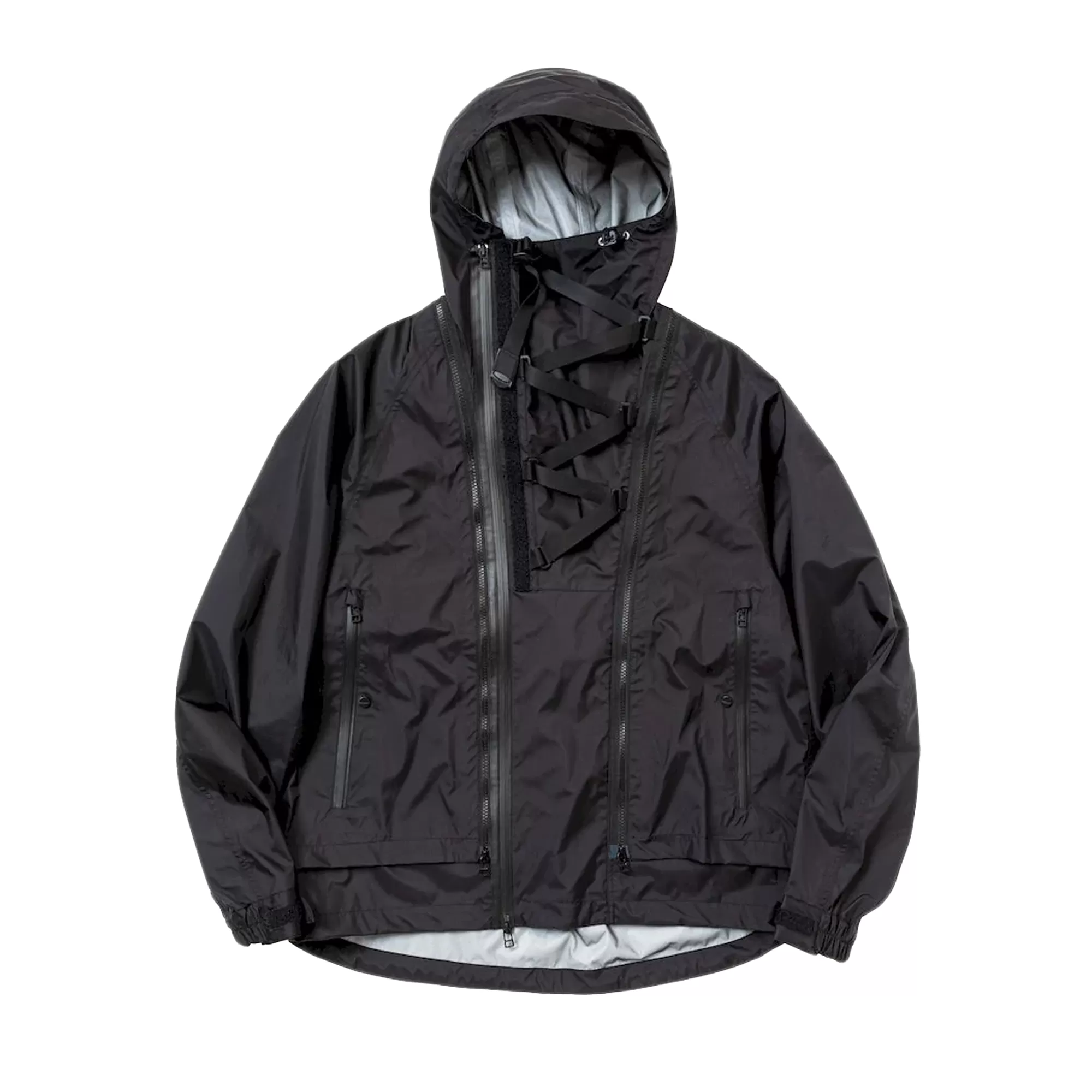 Meanswhile Air Circulation System Rain Jacket Off Black