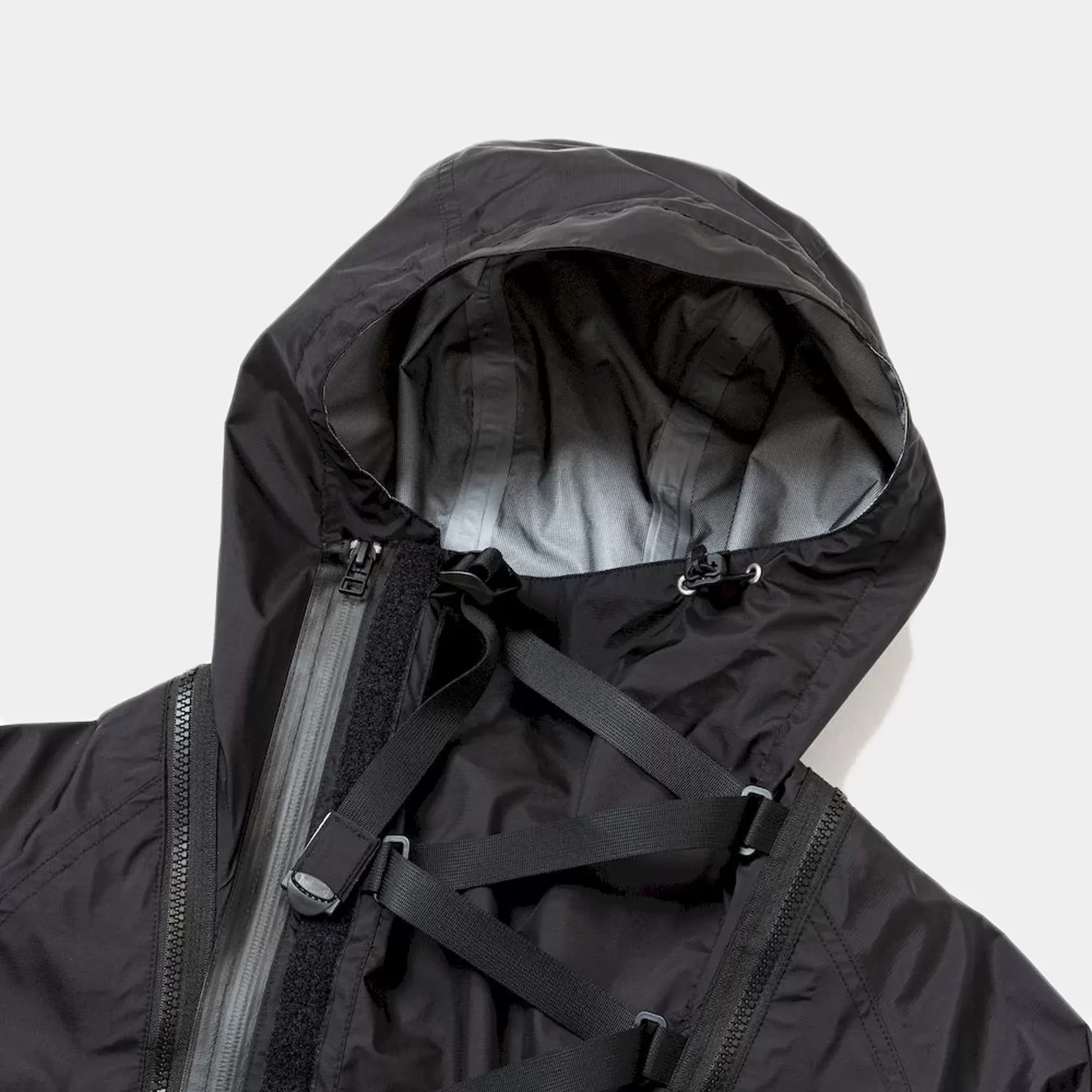 Meanswhile Air Circulation System Rain Jacket Off Black