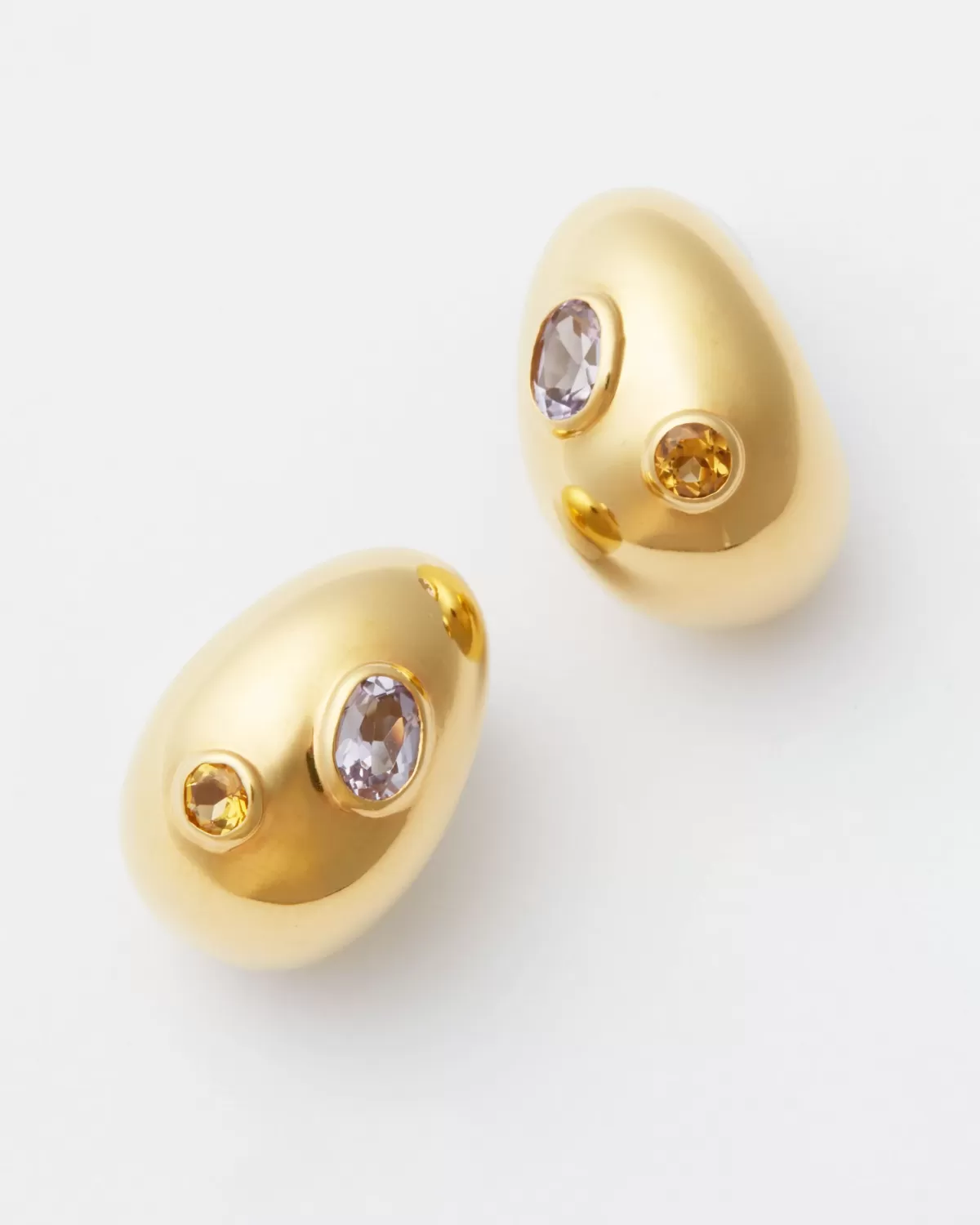 Mini Arp Earrings (Studded Gold)