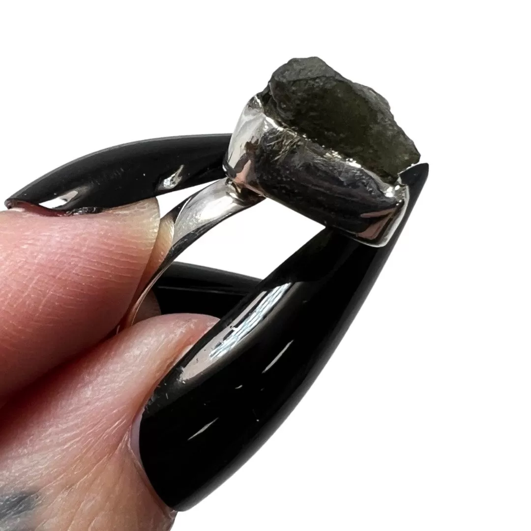 Moldavite Ring 15 size 9 *free shipping*