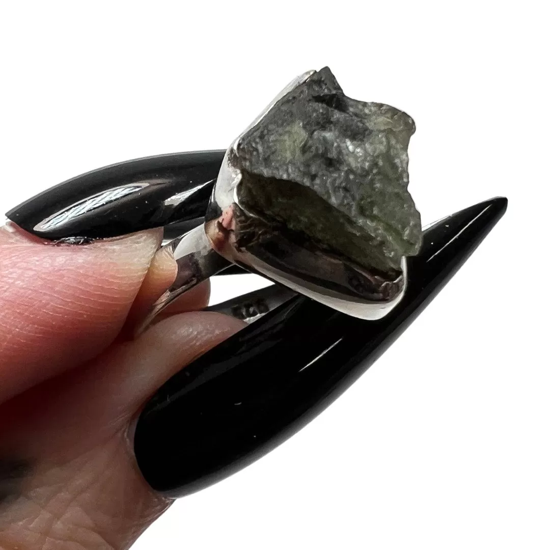 Moldavite Ring 15 size 9 *free shipping*