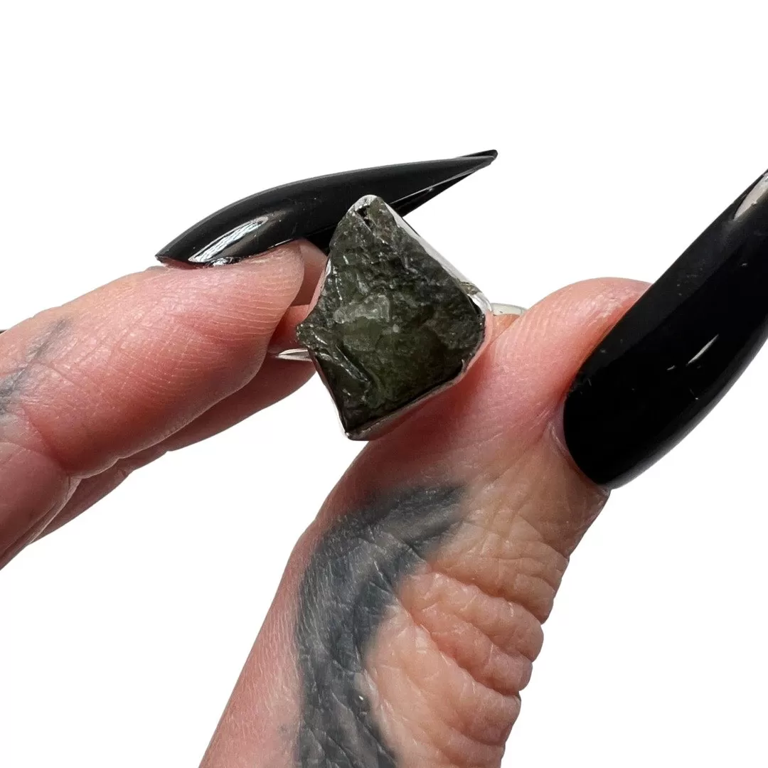 Moldavite Ring 15 size 9 *free shipping*