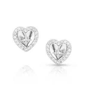 Montana Silversmiths Love in my Heart Crystal Earrings