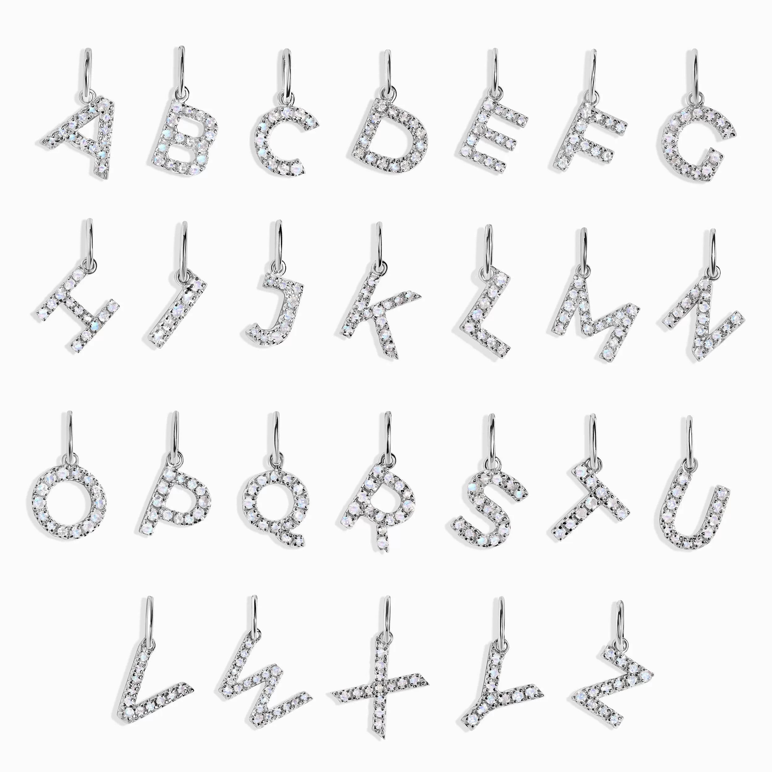 Moonstone Charm - Alphabet