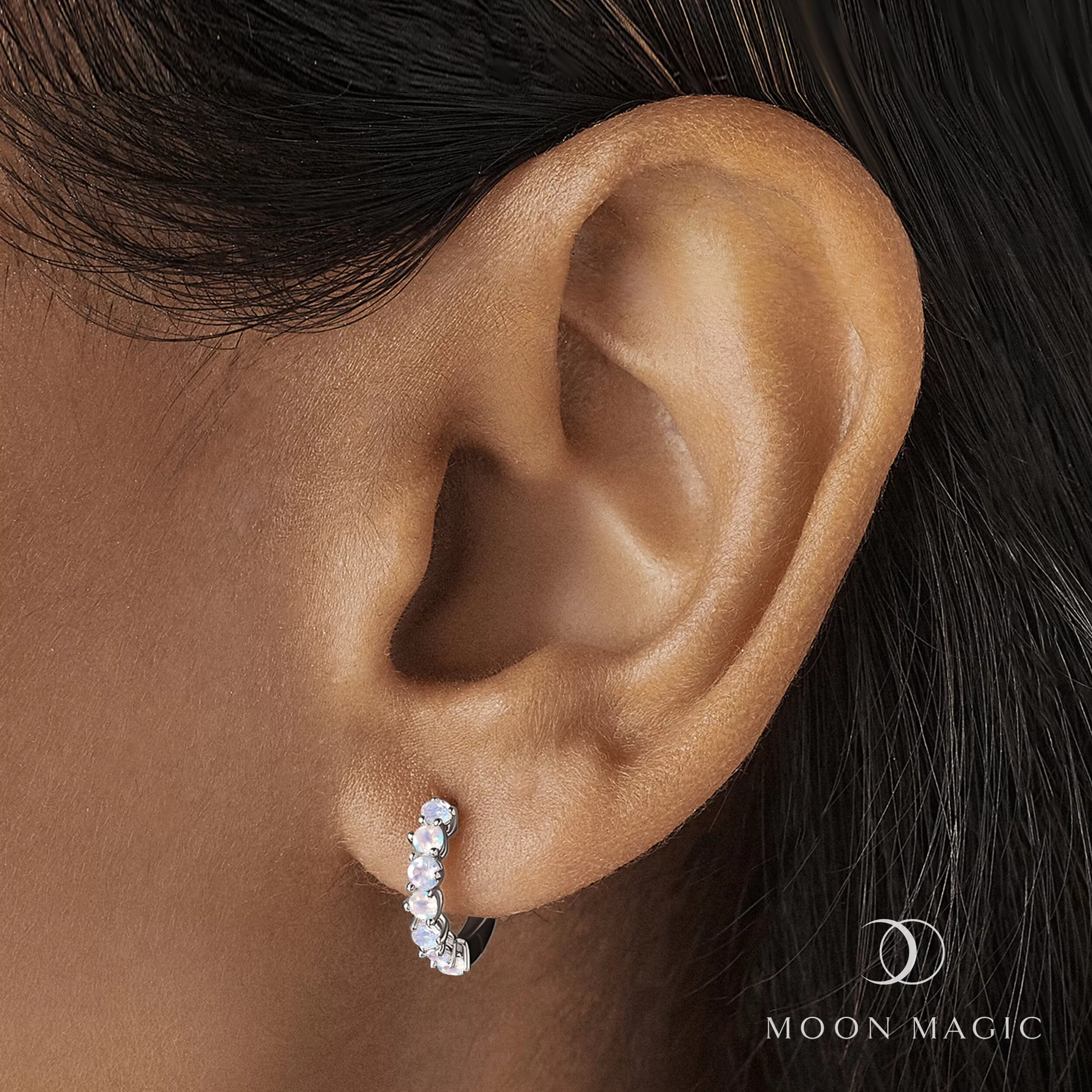 Moonstone Earrings - Bonny Hoops