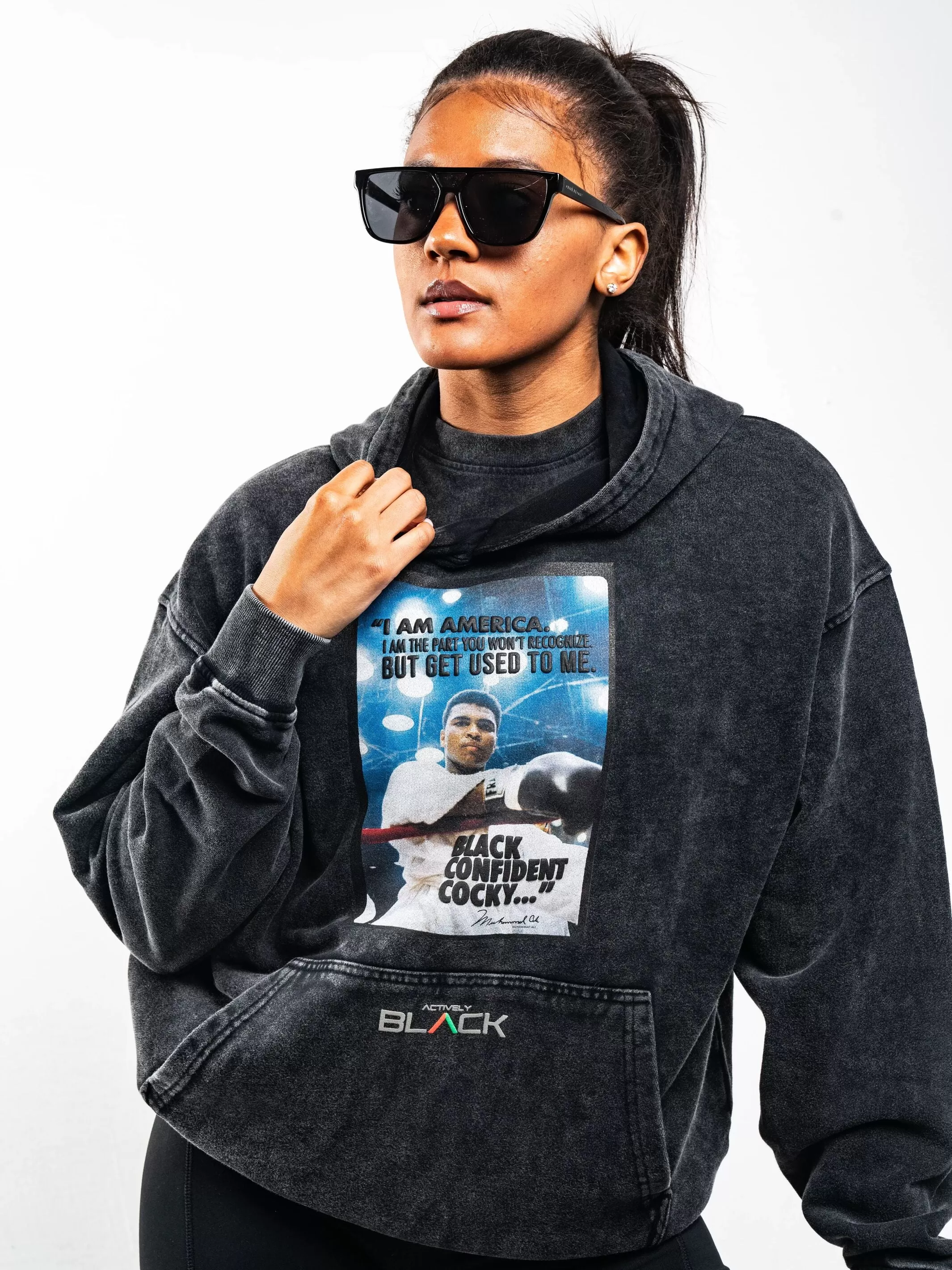 Muhammad Ali x Actively Black & Cocky Vintage Hoodie