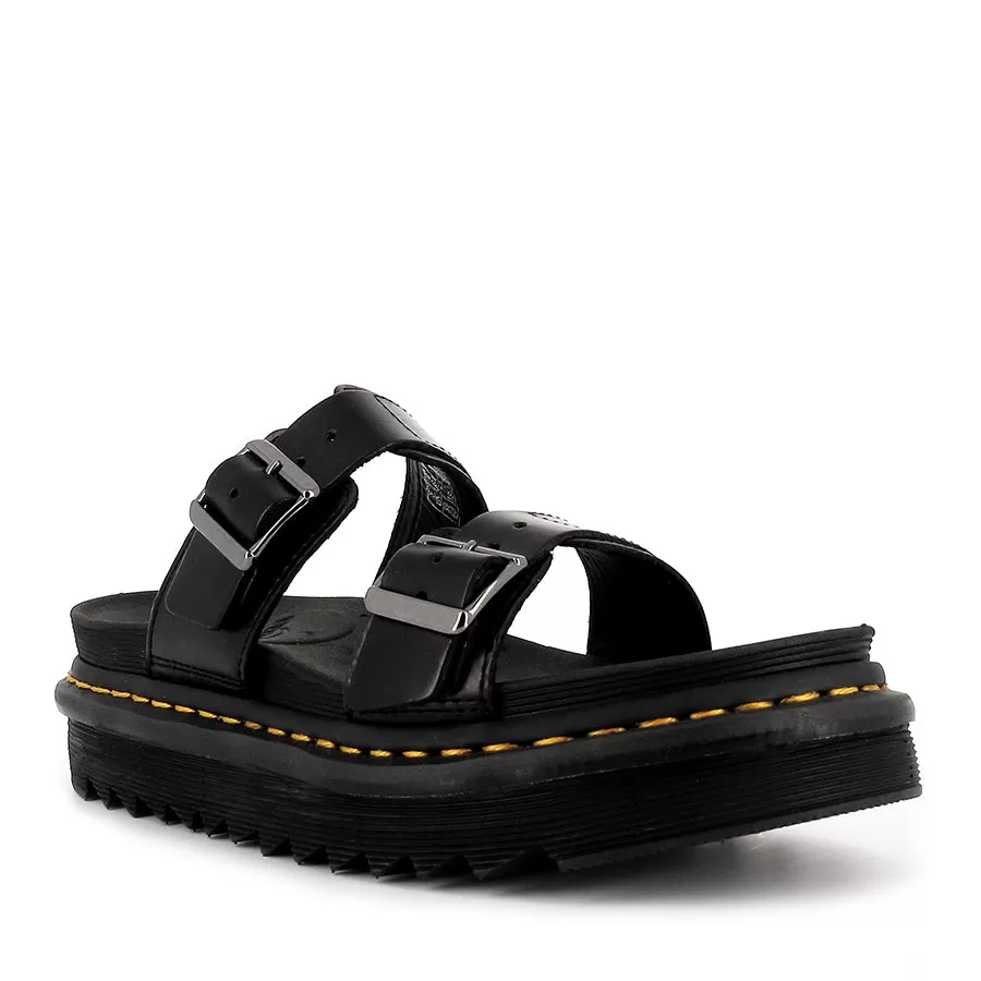 MYLES SLIDE SANDAL - BLACK BRANDO