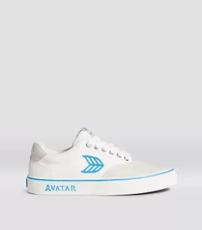 NAIOCA PRO AVATAR Vintage White Suede Off-White Canvas Blue Logo Sneaker Men