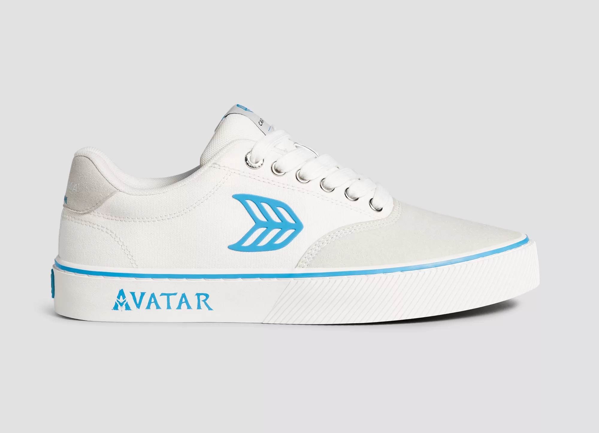 NAIOCA PRO AVATAR Vintage White Suede Off-White Canvas Blue Logo Sneaker Men