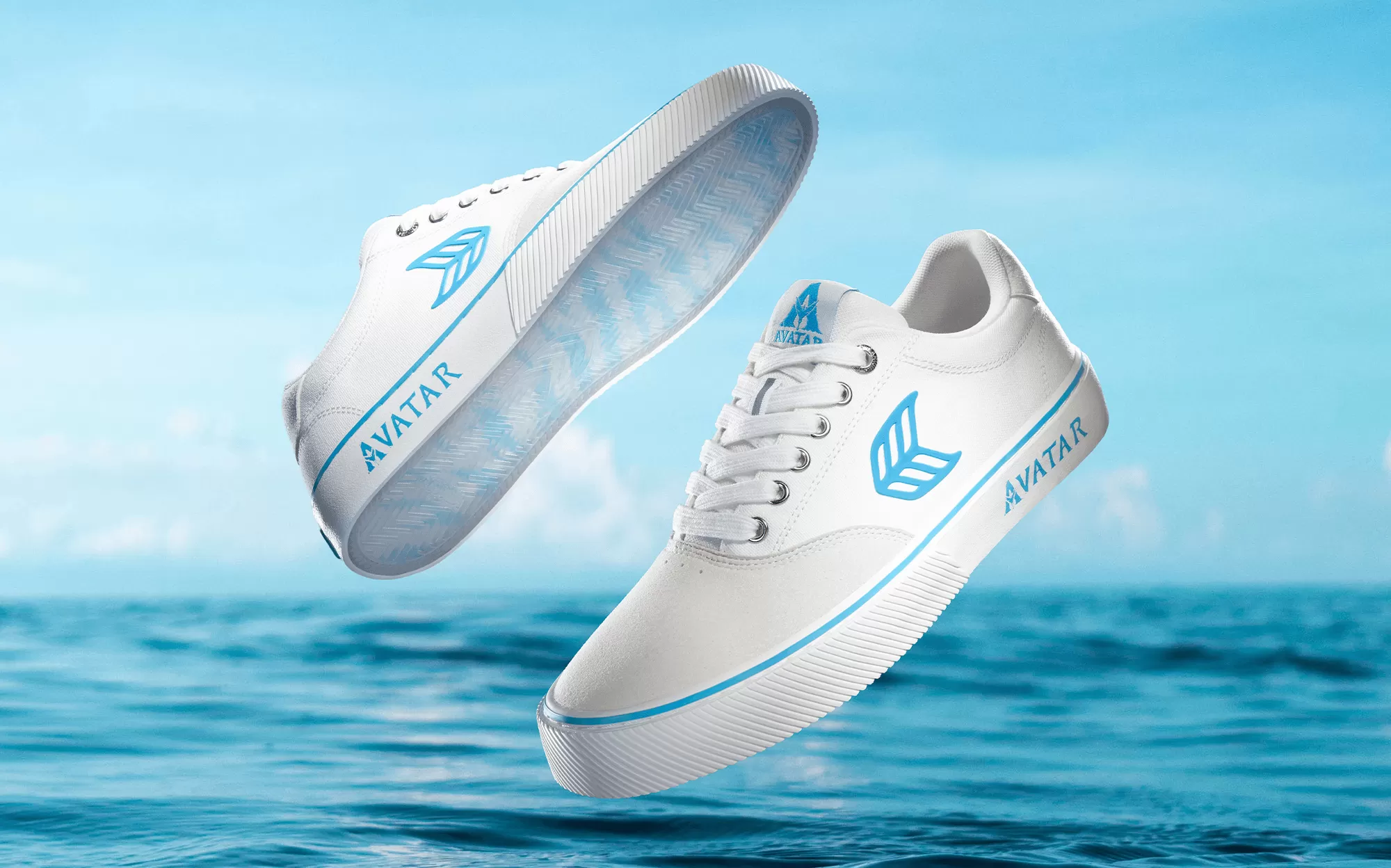 NAIOCA PRO AVATAR Vintage White Suede Off-White Canvas Blue Logo Sneaker Men