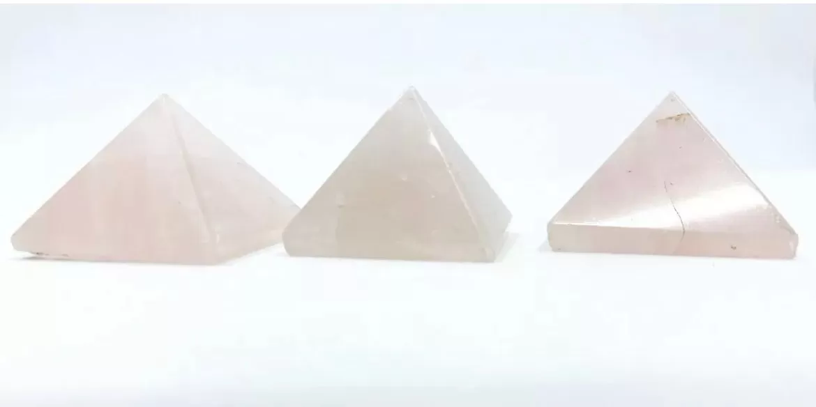 Natural Rose Quartz Crystal Pyramid