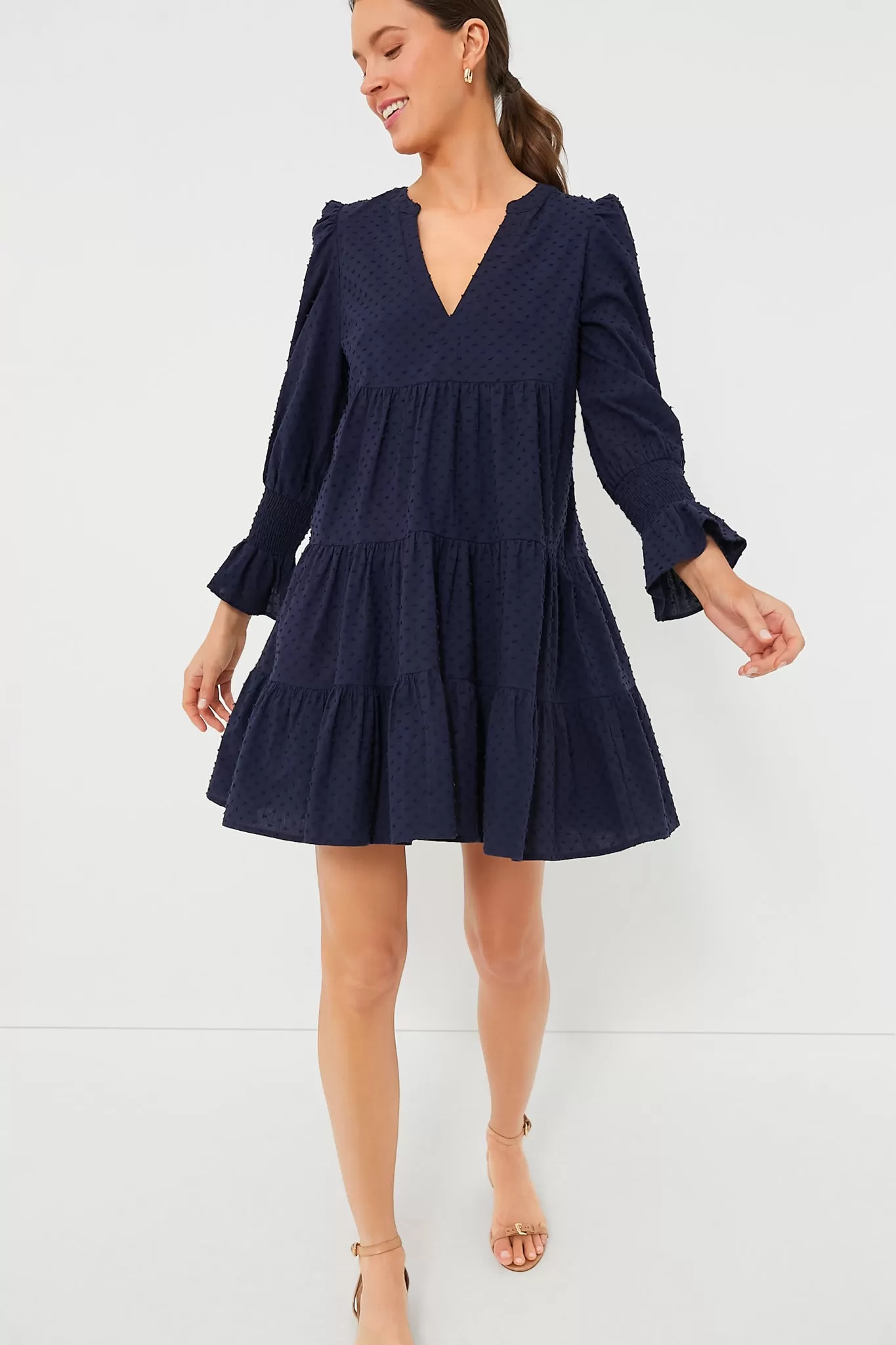 Navy Swiss Dot Kenzo Dress