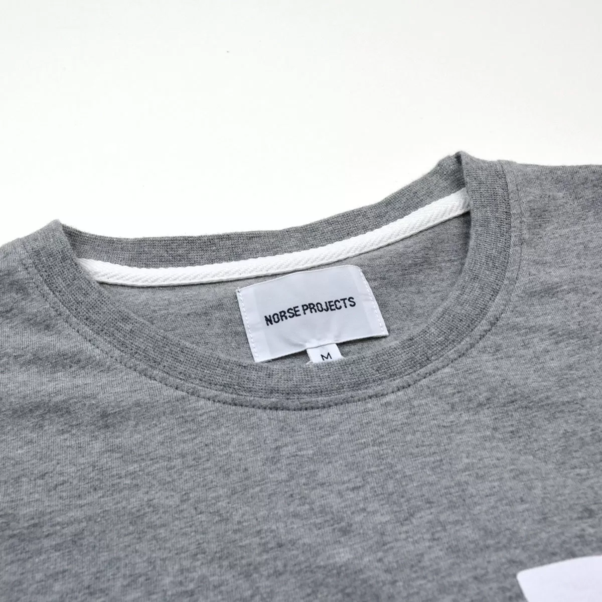 Norse Projects - Niels Basic N Logo Printed T-shirt - Light Grey Melange