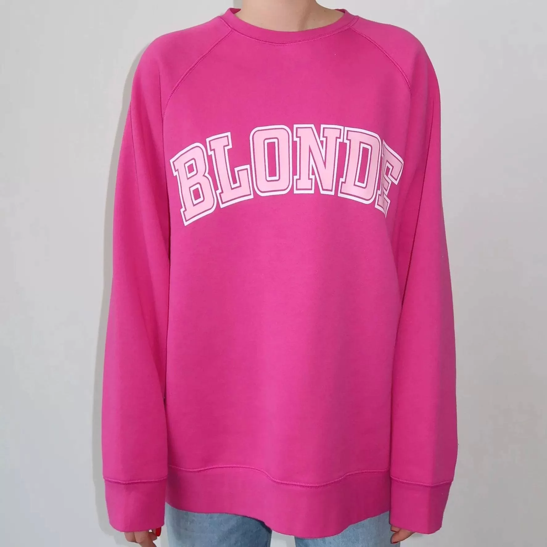 Not Your Boyfriend Varsity Haircolour Crewneck | Blonde