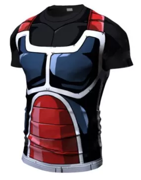 Onyx Rouge Armor Dragon Ball Z Short Sleeve Premium Compression Rash Guard