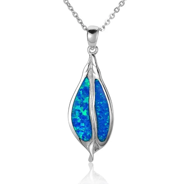 Opal Ti Leaf Pendant