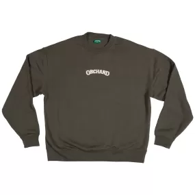 Orchard Text Emb Crewneck Sweatshirt Cypress/Cream