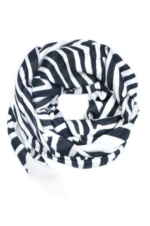 Oversized Square Italian Cashmere Blend Scarf - Zebra, East Africa