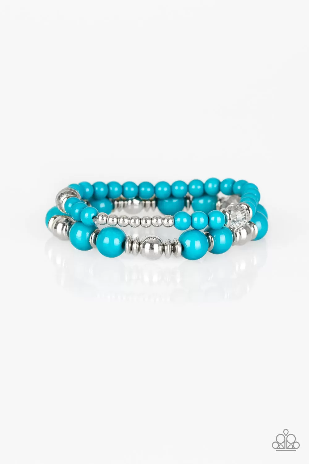 Paparazzi Accessories - Colorful Collisions #B626 Bin - Blue Bracelet