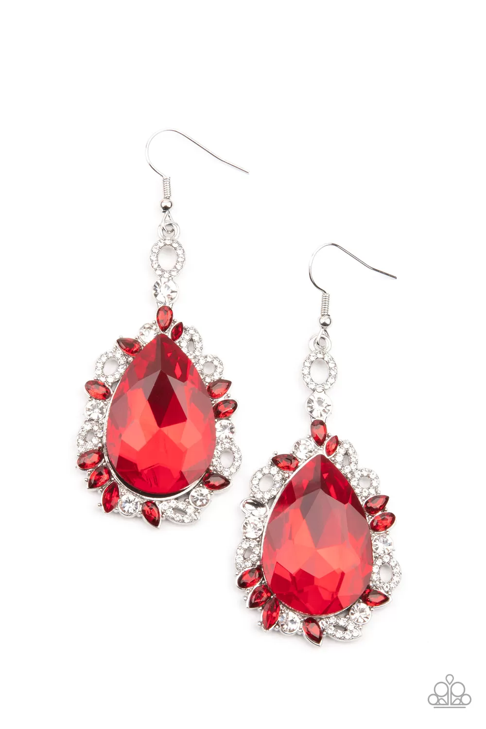 Paparazzi Earring ~ Royal Recognition - Red