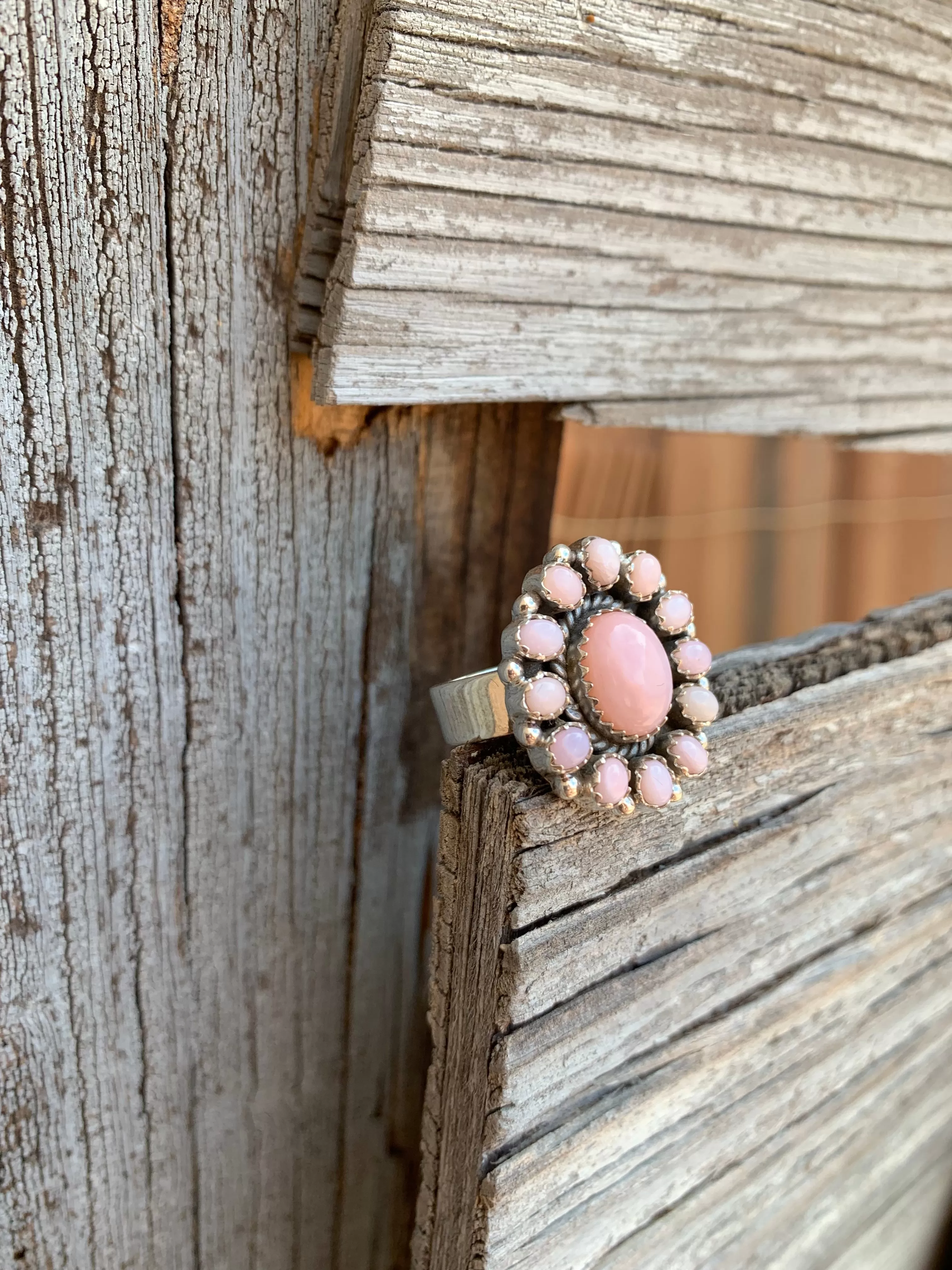 Pink Opal Adjustable ring