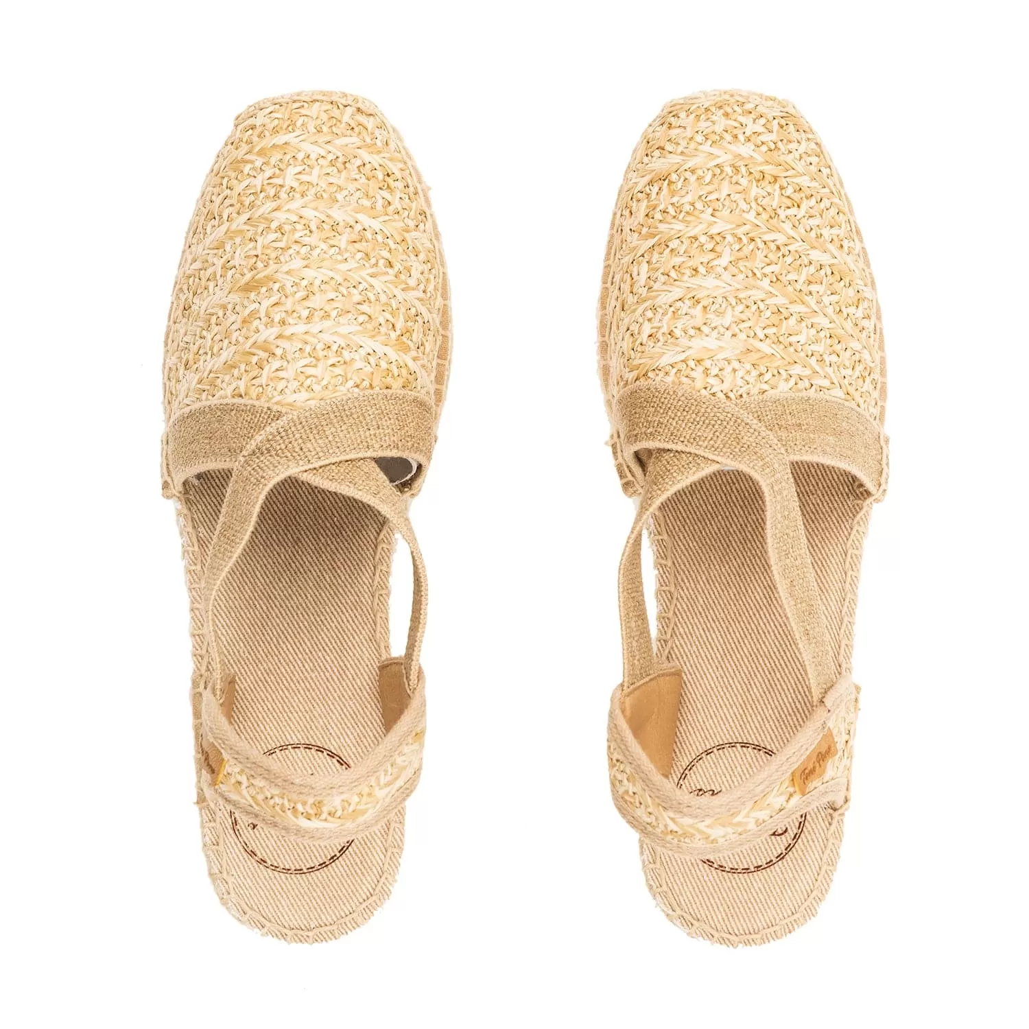 plain Cotton Blend Wedge Espadrille for Women - Terra-HK