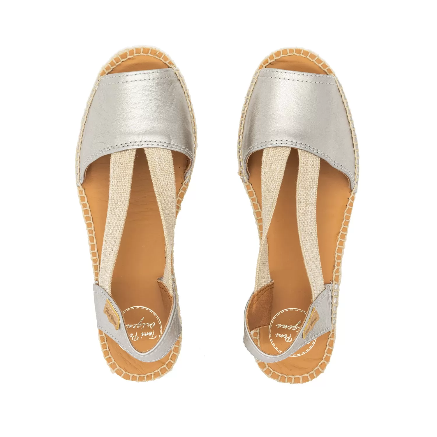 Plain Leather Wedge Espadrille for Women - Etna