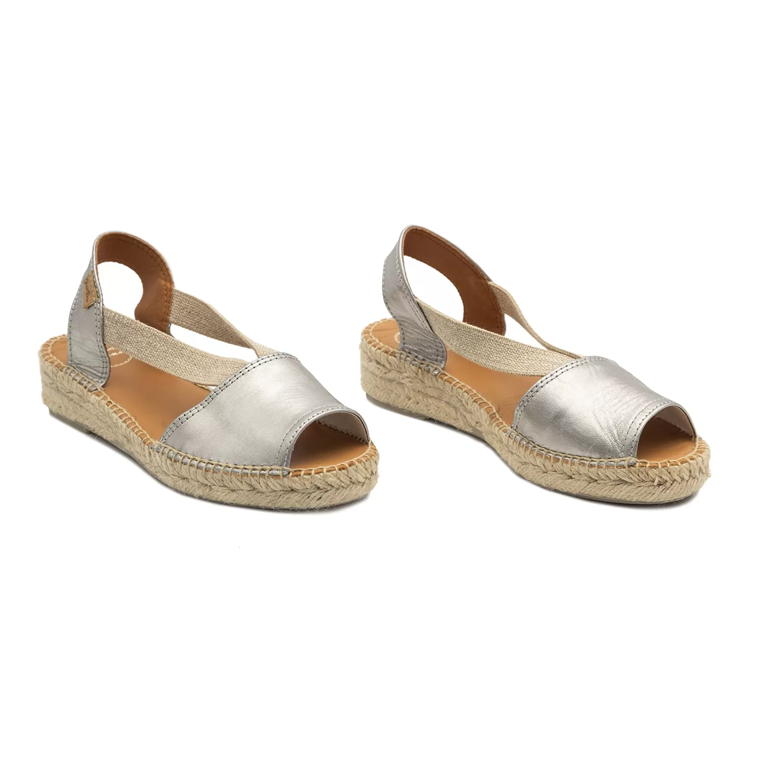 Plain Leather Wedge Espadrille for Women - Etna