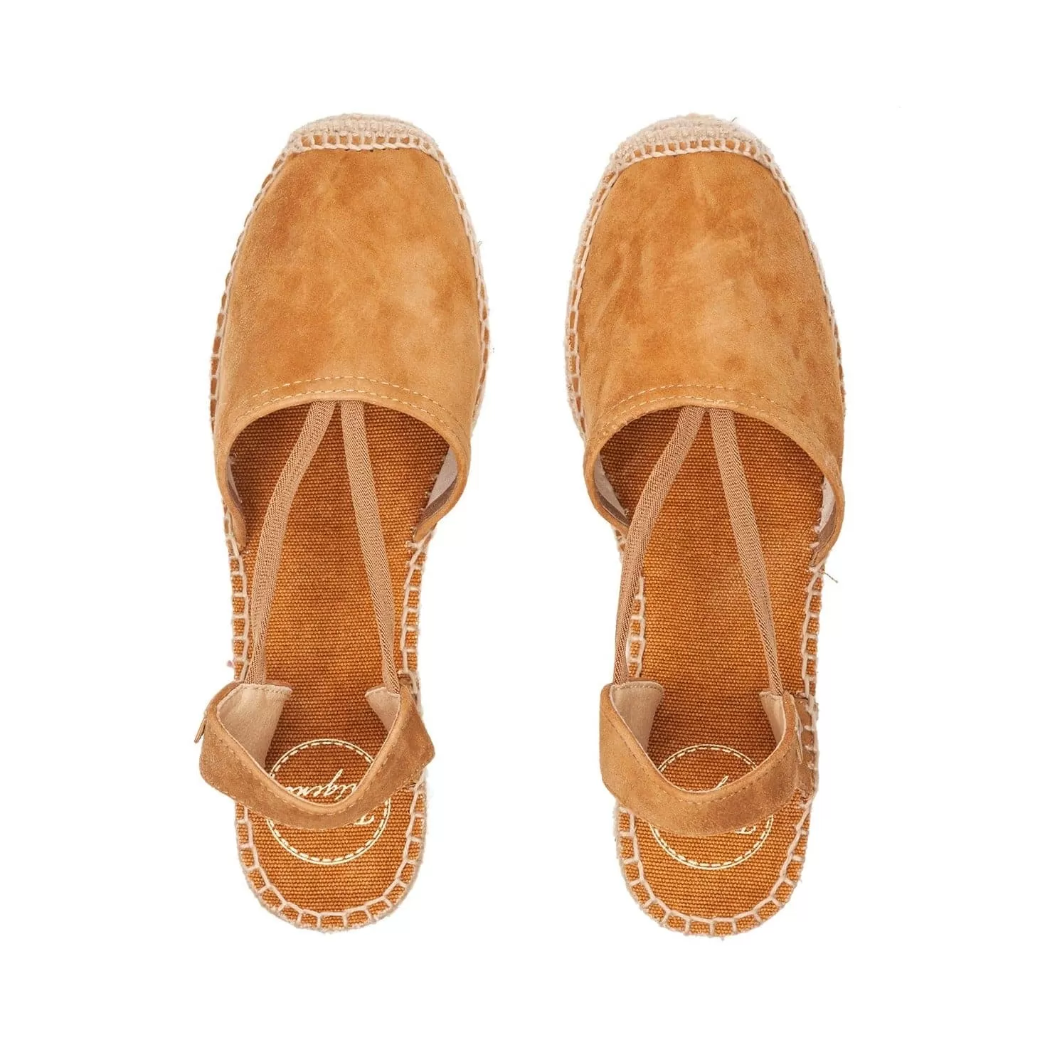 Plain Suede Leather Wedge Espadrille for Women - Tana-A