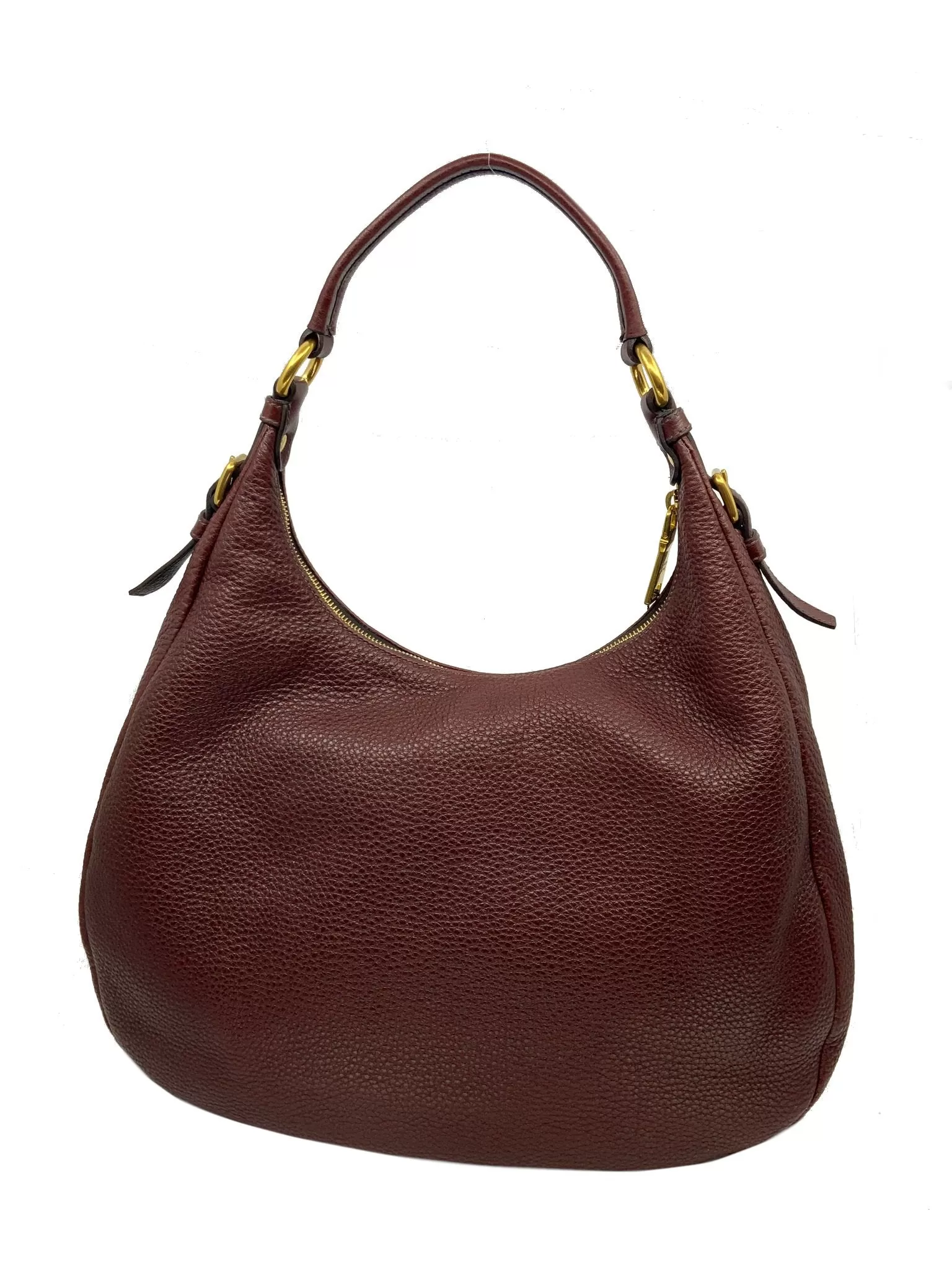 Prada Leather Vitello Daino Hobo Bag