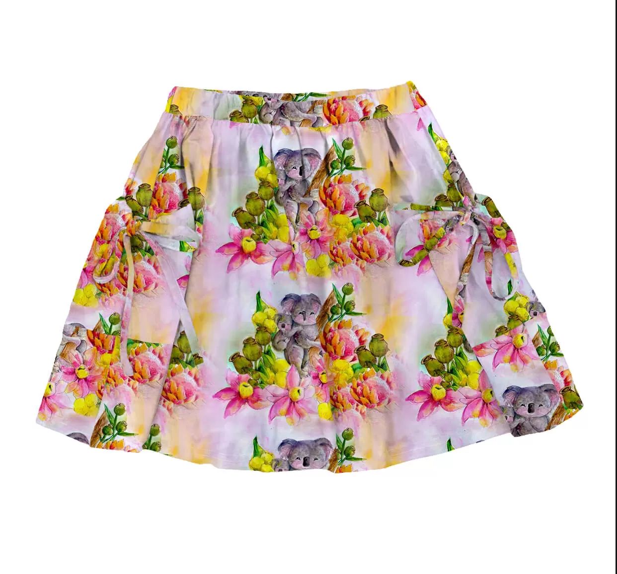 PREORDER Floral Koalas Girls Bow Pocket Skirt (Ships w/c 16th Sept)