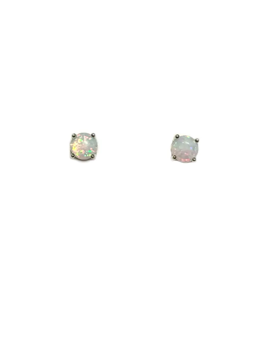 Prong Set Opal Posts