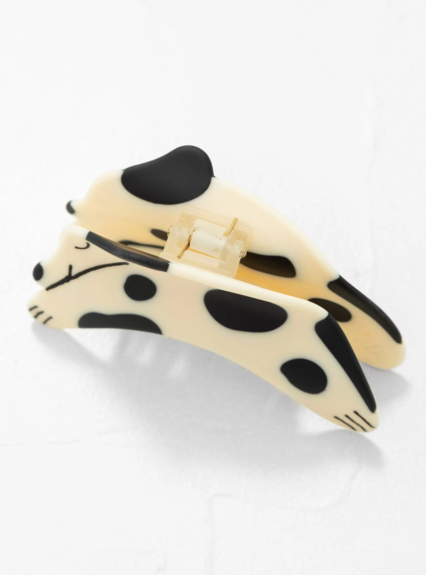 Puppy Hair Claw Off White & Black