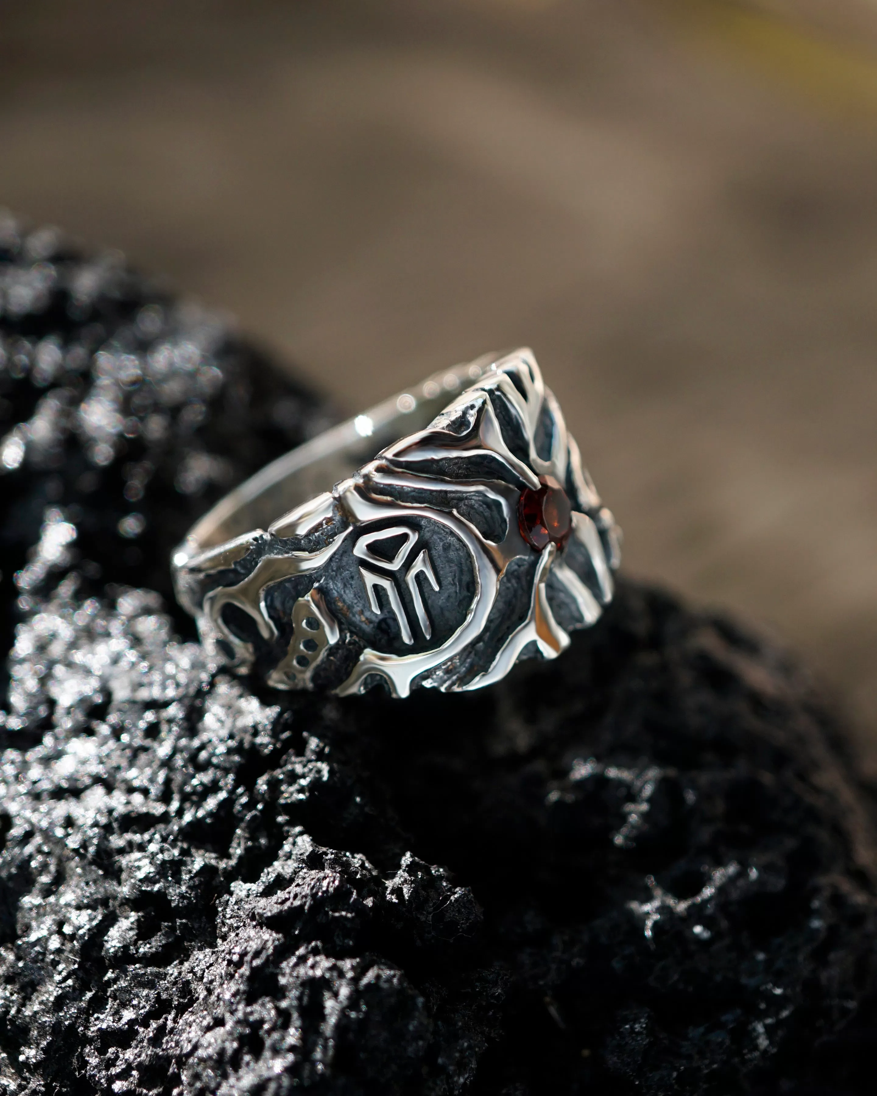 RAIN | Garnet ring | ready to ship