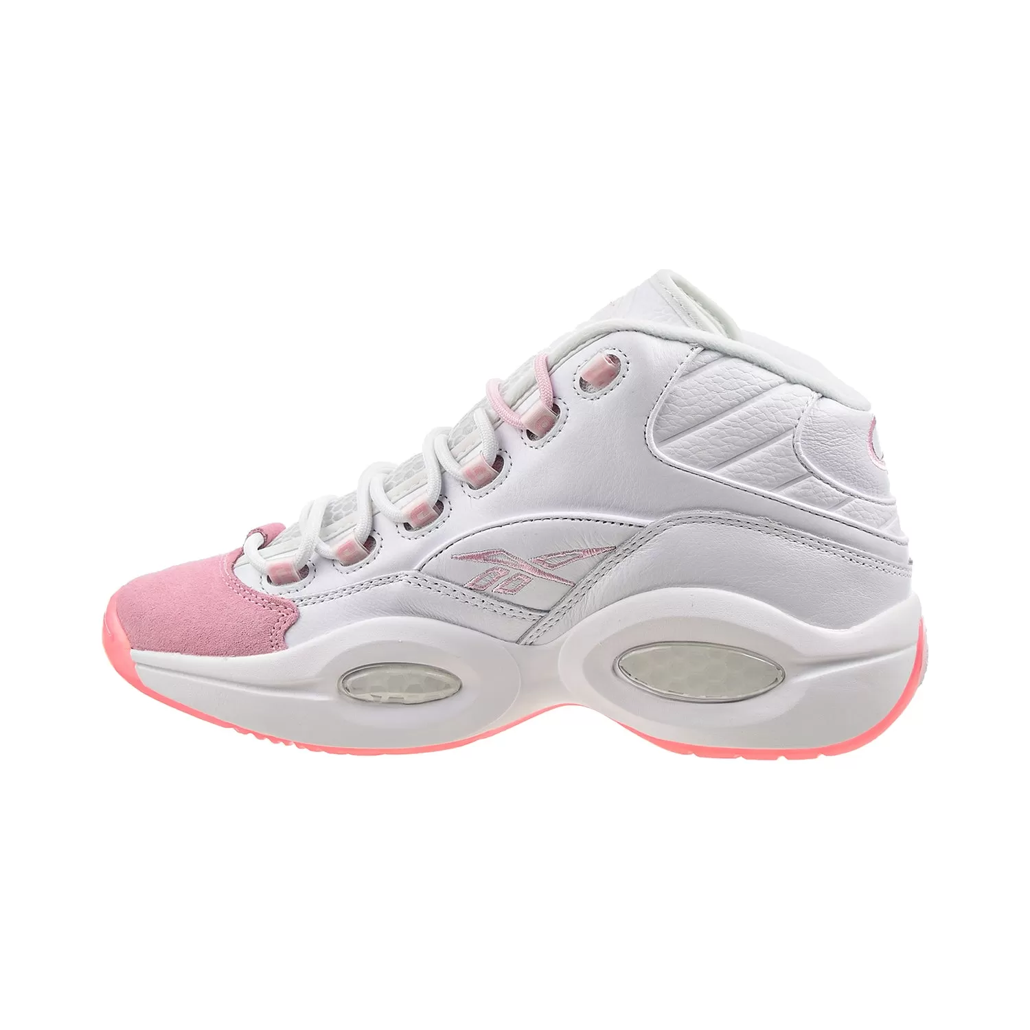 Reebok Question Mid Basketball Men's Shoes Footwear White-Pink Glow