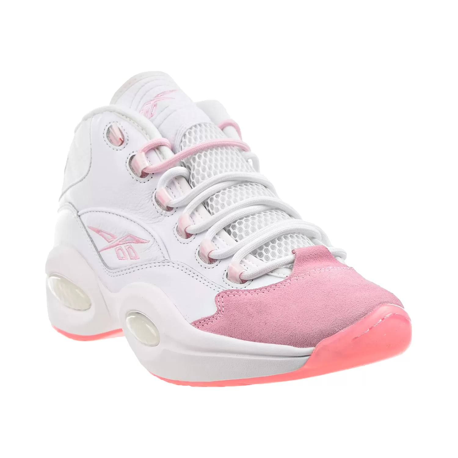 Reebok Question Mid Basketball Men's Shoes Footwear White-Pink Glow