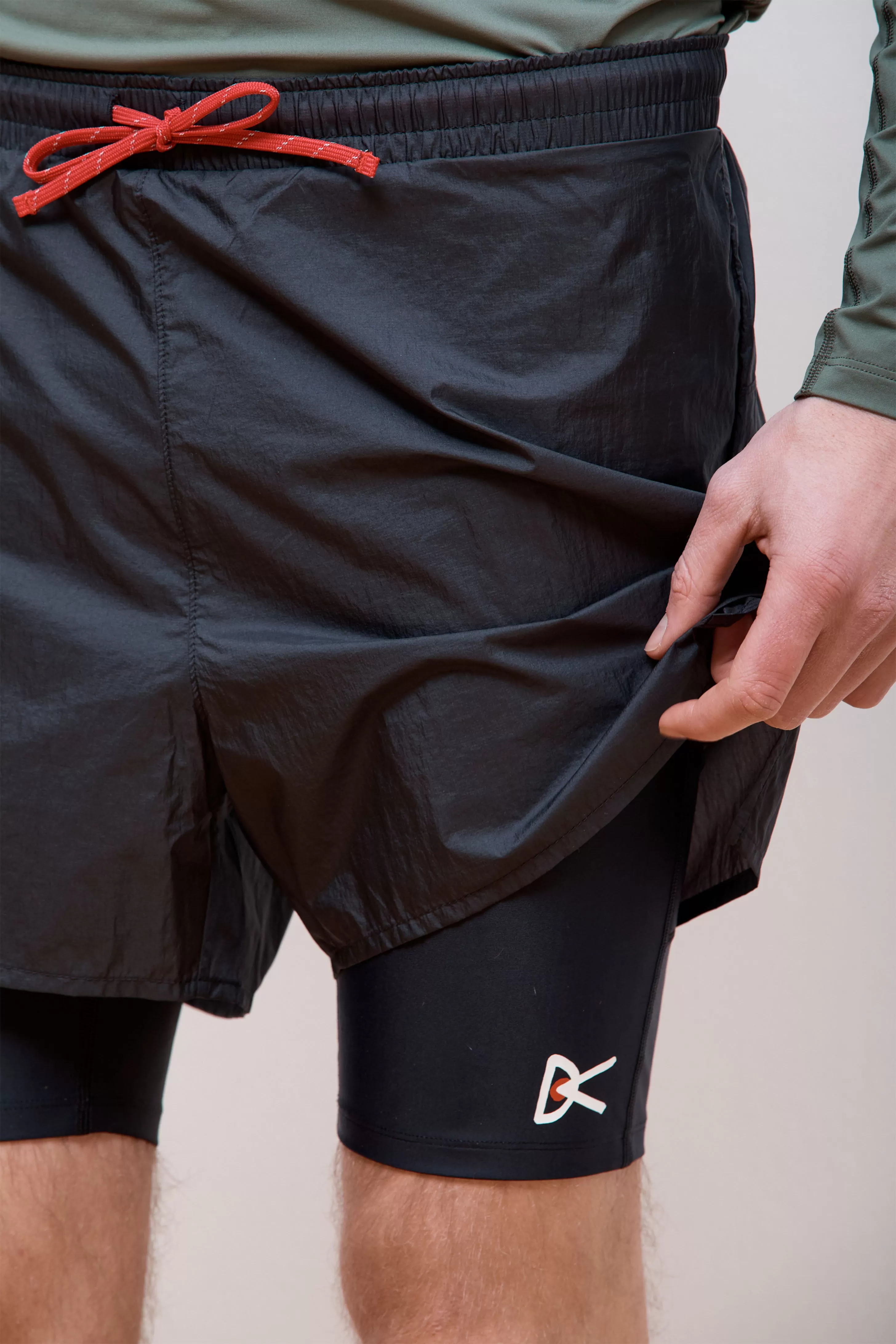 Ripstop Layered Trail Shorts Black