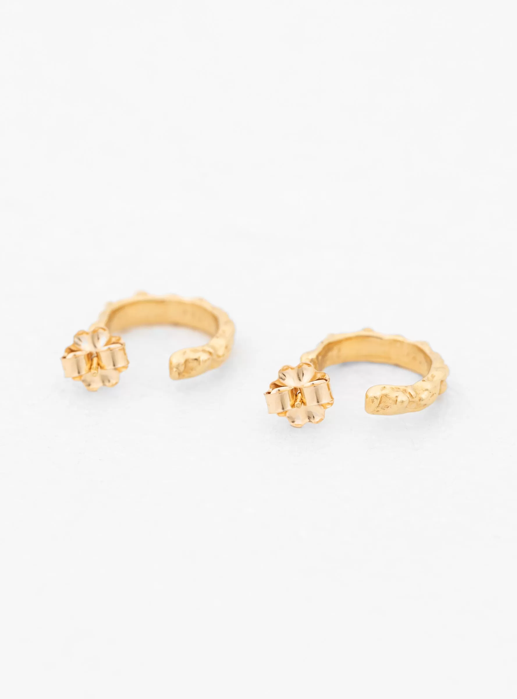 Roca Small Gold-Plated Bronze Hoop Earrings