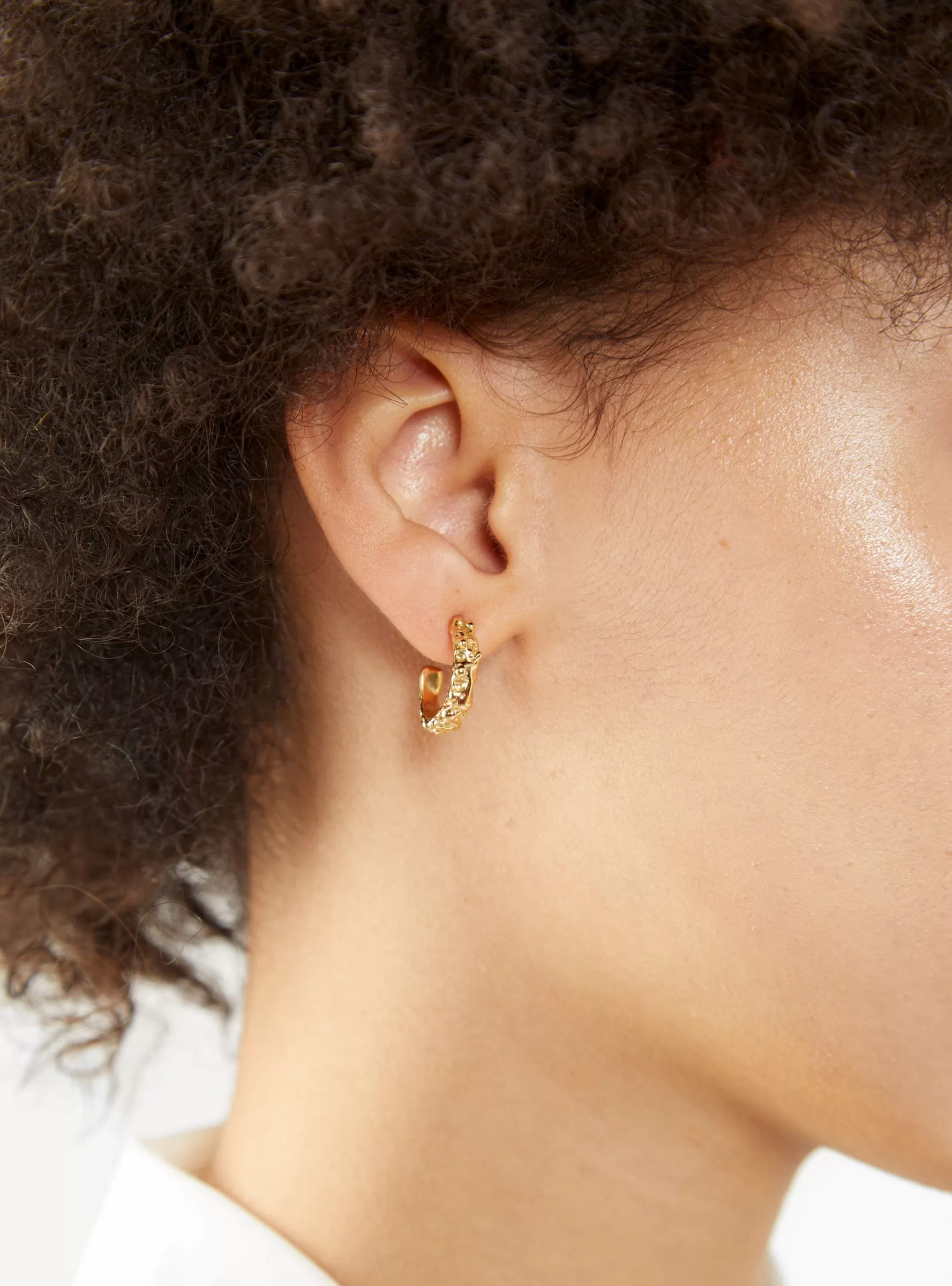 Roca Small Gold-Plated Bronze Hoop Earrings