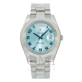 Rolex Day-Date II 218206 41MM Ice Blue Dial With Platinum Presidential Bracelet