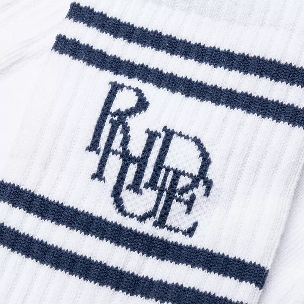 Scrambler Sock - White/Blue